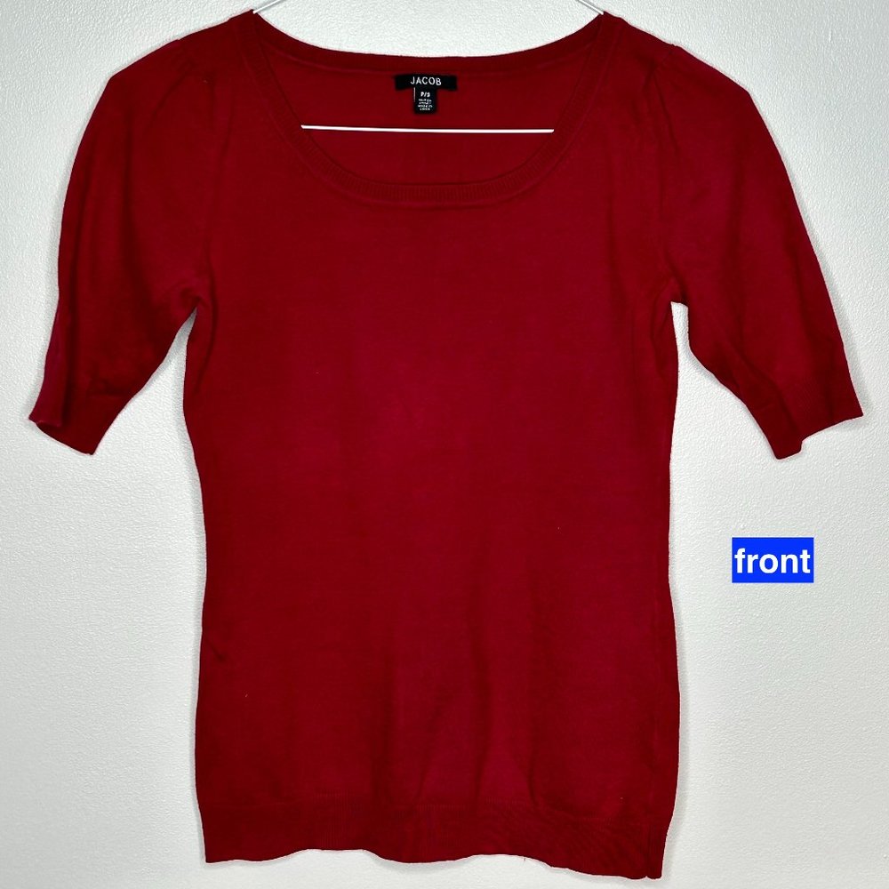 Jacob half-sleeve sweater - red